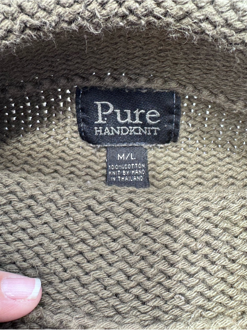 Women’s Cotton sweater in Olive Brown